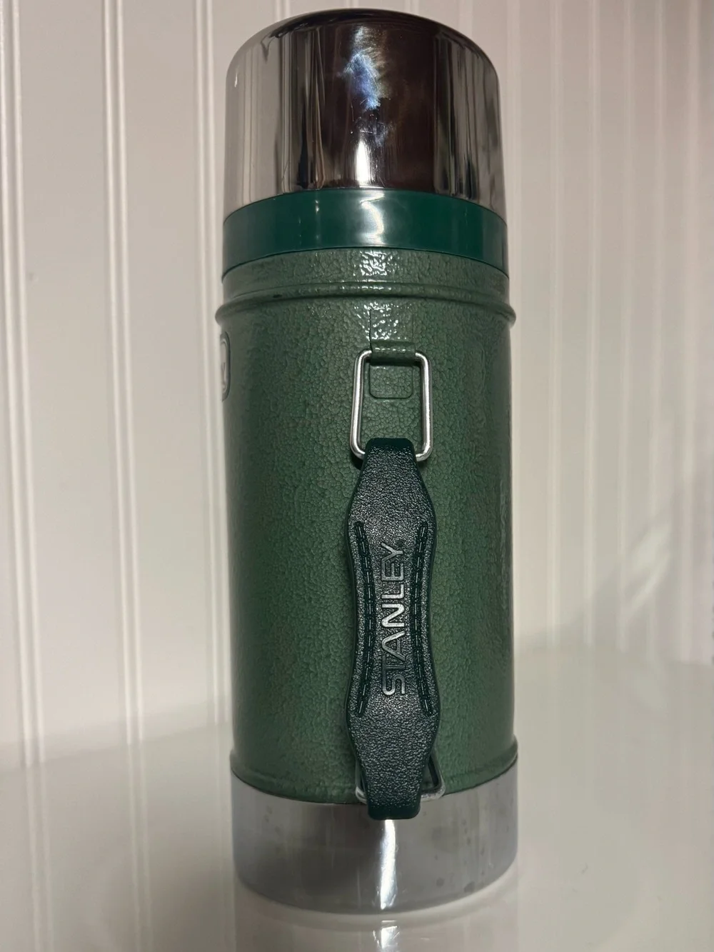 Stanley Dark Green Textured Vacuum Jug with Chrome Trim - Picture 2 of 7